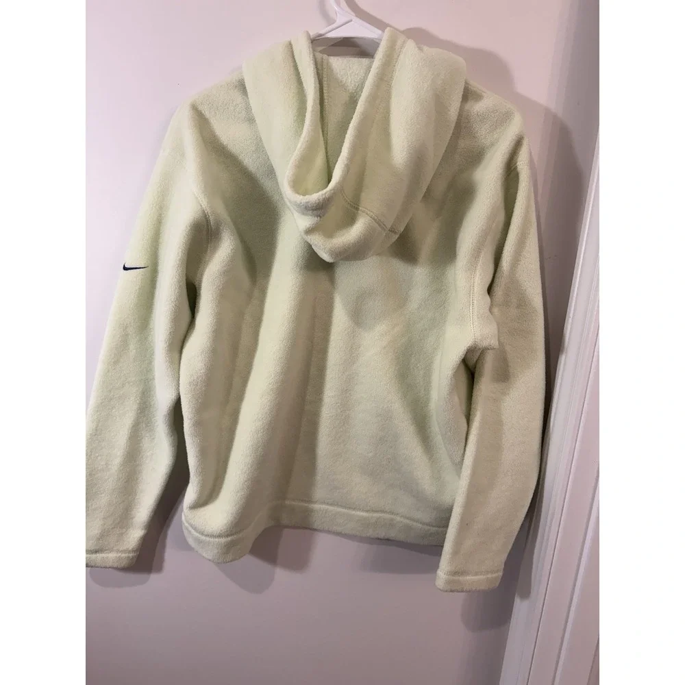 Vintage Y2K Nike Center Swoosh‎ Fleece Hoodie Women's Small Lime Green